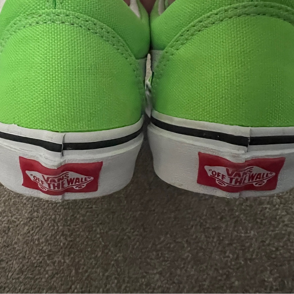 Vans Old Skool Neon Lime Green Sneakers Skate Shoes Festival Streetwear Size 7 - Picture 8 of 11